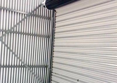 Shed with roller door